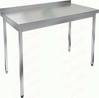 Стол производственный пристенный с бортом без полки HICOLD НСО-12/7Б-1