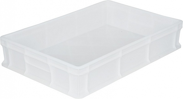 Контейнер для теста 600*400*120 мм. прямой, сплошной, морозостойкий, белый (крышка 49164) /1/80/-1