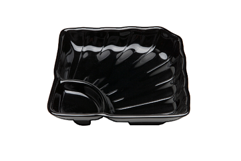 Блюдо веер d=15,4см*в.4см "Черный"-1