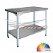 Стол СПЛ 1000*700*850 борт, полка сплошная оцинк., каркас уголок оцинк. -preview-2