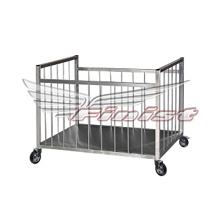 Тележка для белья 920*660*750 нерж., колеса платф. 125мм-1