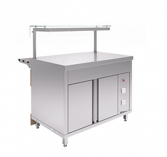 Прилавок-витрина ПВХЭ15В (1120мм, 1полка, диод.подсвет., охлажд.ванна)-2