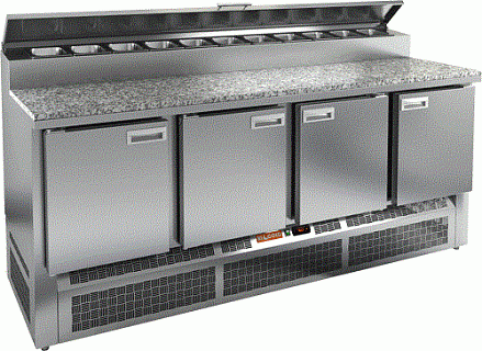 Стол охлаждаемый для пиццы HICOLD PZE2-1111/GN (1/6H) камень -1