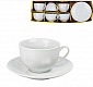 Чайная пара 220мл, фарфор, белье 6/48