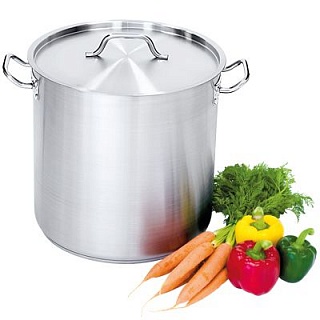 Котел 50,3 л. нерж. d=40 см. h=40 см. с крышк. (индукция) Proff MGSteel (20084)-1