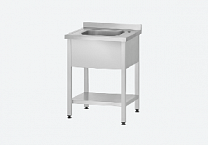 Ванна моечная ВМЦп - 600*600*860 "Profi Inox", м/о 400*400*250, борт, отв. д/смесит.