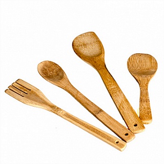 Лопатка бамбук 4шт в пакете КН-12 1/100-1