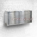 Полка технологическая ПТк 1200*400*600 двери-купе, промежуточная полка, нерж. сталь, задняя стенка оцинк.        