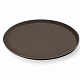Поднос прорез. d=40см коричн./12/