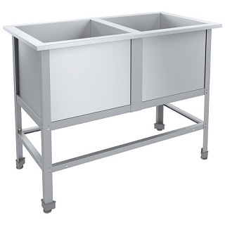 Ванна моечная СТАНДАРТ ЦК ВМО2-630СЦК-М 1420х730х870(890) мм-1