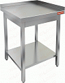 Стол производственный пристенный с двумя бортами и полкой HICOLD НСО-6/6ББП-1