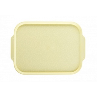Поднос столовый 450х355 мм с ручками светло-желтый-1