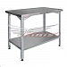 Стол СПЛ 1800*600*850 полка сплошная нерж., 6 ног, каркас-уголок оцинк.-preview-2