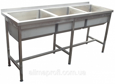 Ванна моечная ВМЭц-3 1770*600*850 борт,  каркас сварн. труба краш.-2