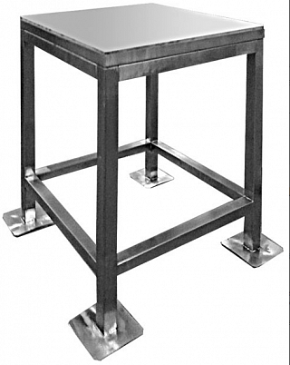 Колода для рубки мяса КрМ 600*600*850 столешница БУК, h=200мм, каркас труба нерж.40х40-2