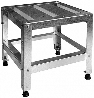 Подставка ПЭК 450*450*450 под кипятильник, столешница-решетка нерж., каркас-уголок оцинк.-1