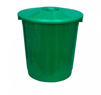 Бак хозяйственно-бытовой, 50 л, с крышкой, зелёный-1