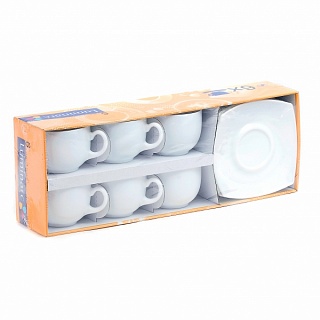 Н-р чайный КВАДРАТО белый 12пр. 220мл. (1/4)-1