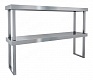 Полка настольная ПН-2 1350*300*800, 2-х ярусная, каркас уголок нерж.