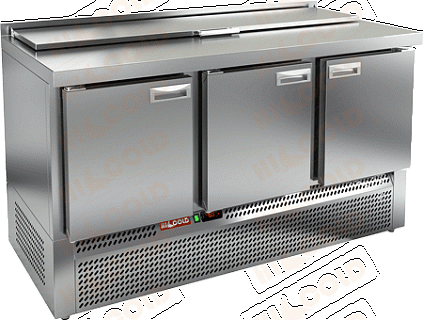 Стол охлаждаемый для салатов HICOLD SLE2- 111GN (1/6)-2