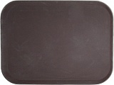 Поднос прорезиненный прямоугольный 500х380х25 мм коричневый [1520CT Brown]