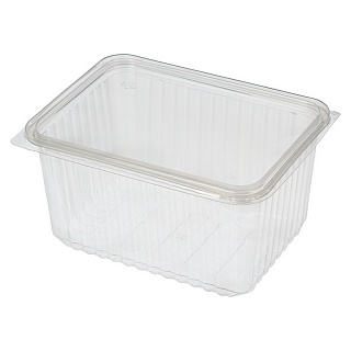 Контейнер 1500мл прямоугольный ЮП с крышкой, ПП с крышкой 186 (1 шт/упак, 500 упак/кор)-1