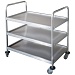 Тележка сервировочная ТС 800*400*850/950, 2 поддона, каркас-труба нерж. 25*25, колеса Ø 75мм-preview-2