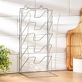 Подставка под крышки вертикальная, 5 ярусов 15×16×36 см, цвет хром