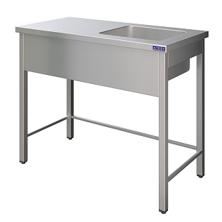 Ванна моечная со столом ВСМЦС-Л-1Л.500.400-1200.600-1-02 (ВСМЦ-1/1200/600Н с правым столом)-2