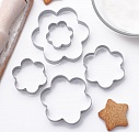 Набор форм для печенья Доляна "Ромашка", 5 шт, 7,8×7,8 см, цвет хромированный