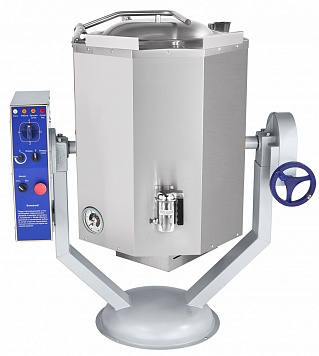 Котел пищеварочный опрокидывающийся КПЭМ-60-ОМР с миксером и сливным краном (11000019724)-1