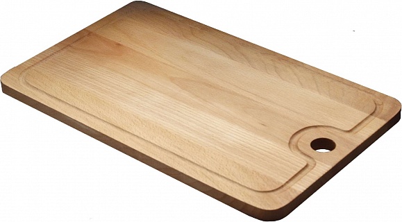 Доска разделочная с канавкой 390-400х250х15 мм бук-1