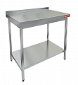 Стол производственный пристенный с бортом и полкой HICOLD НСО-10/7БП