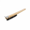 Щетка для гриля 35 см. 15*2 см. со стальной щетиной h=3 см. со скребком MGprof /1/
