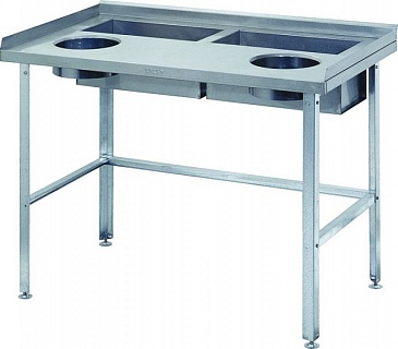 Стол специализированный для очистки овощей СО-С-2-1500.800-02 (СО-2/1500/800)-1