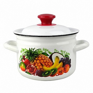 Кастрюля 4,0 л цил.борт Эквадор белый 1/6-1