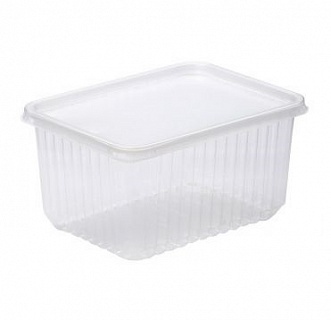 Контейнер 1500мл прямоугольный ЮП с крышкой, ПП с крышкой 186 (1 шт/упак, 500 упак/кор)-2