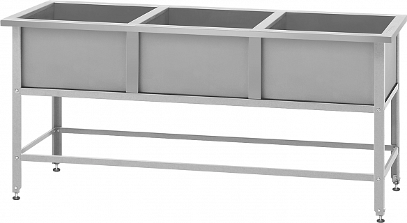 Ванна моечная ВМСн - 530/3 "Norma Inox", 3 м/о 430*430*300 (ножка угловая)-1