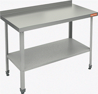 Стол пристенный с бортом и полкой HICOLD НСО-12/6БП ЭЦ-1