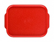 Поднос столовый 450х355 с ручками красный [PS Red 4410]