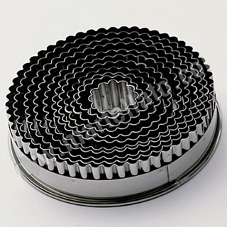 Набор резаков "Круг рифленый" 9шт, s/s, 30-40-50-60-70-80-90-100-110-1