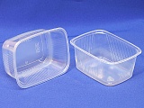 Контейнер 250мл прямоугольный УЮ, ПП с крышкой (100 шт/упак, 10 упак/кор)