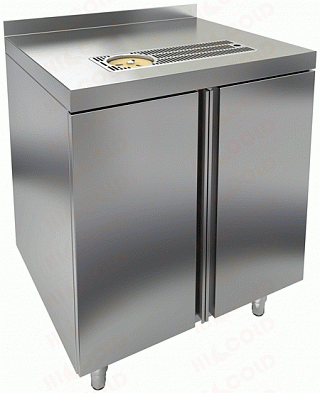 Стол закрытый с каплесб. и ополаск., с бортом HICOLD НБМСЗКСО-7/7Б-1