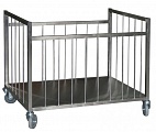 Тележка для белья 600*600*800, нерж. сталь