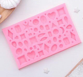 Молд силиконовый 11×7 см "Драгоценные камни", цвет МИКС-1