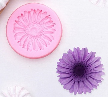 Молд силиконовый 6×6 см "Герберы"-1