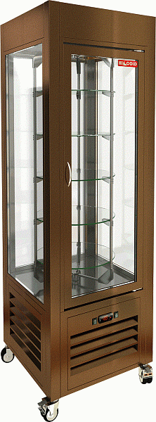 Витрина кондитерская вертикальная с вращением HICOLD VRC 350 R Bronze-1