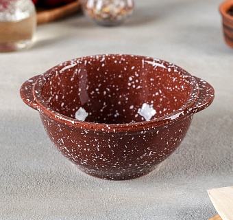 Бульонница «Мрамор коричневый» 500 мл, d=14 см-1