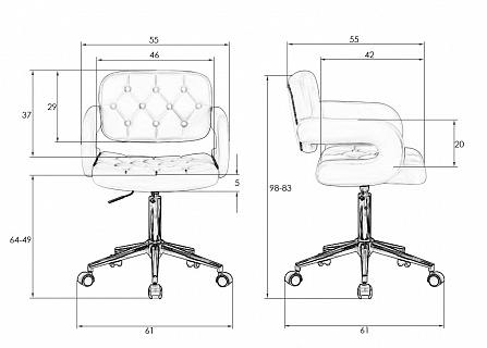 Кресло офисное для персонала DOBRIN LARRY BLACK-2