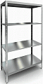 Стеллаж нержавеющий кухонный HICOLD НСК-12/6